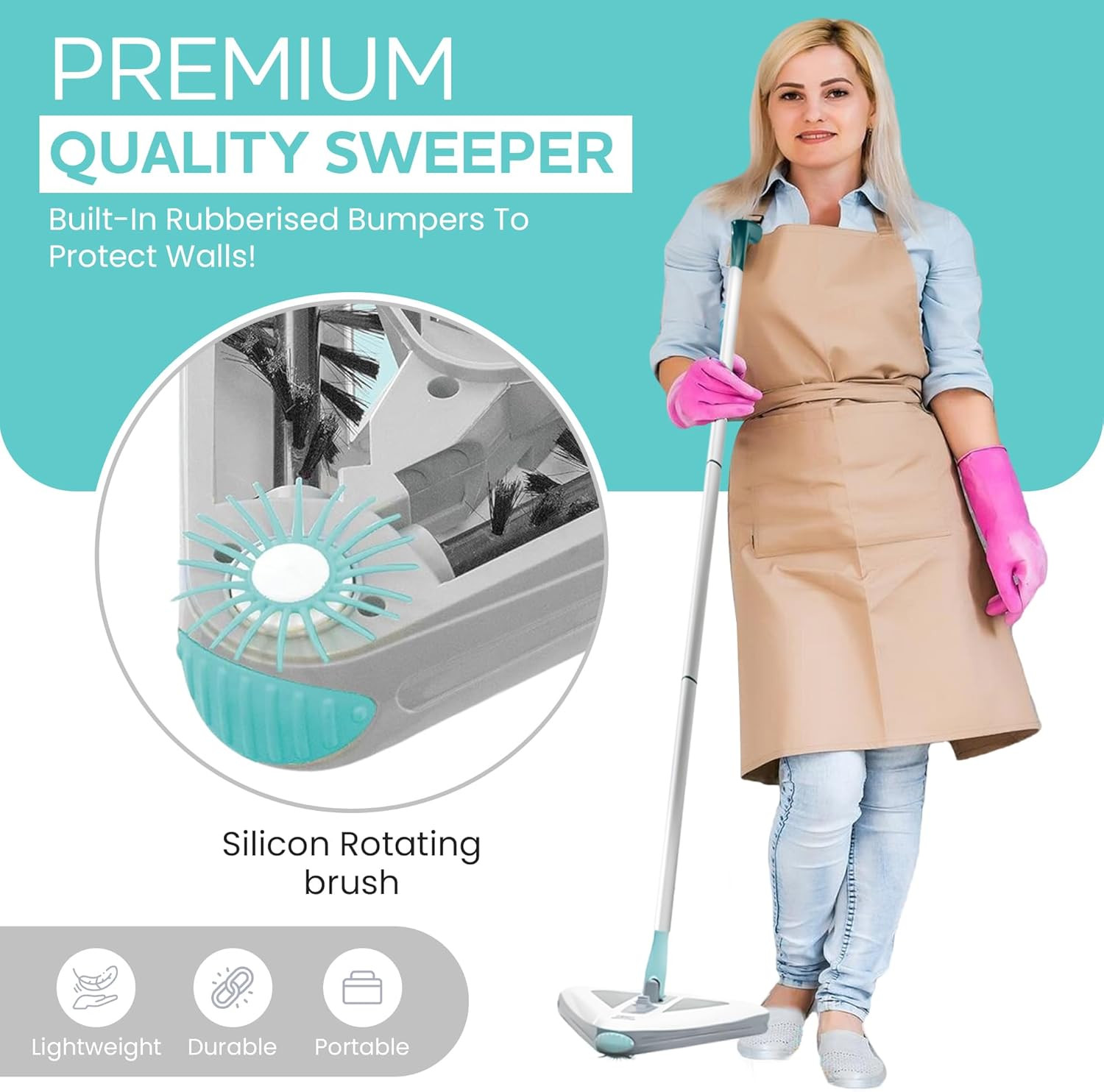 Sweeper Standard – 2026 New and Improved Lightweight Sweeper, Perfect for Short