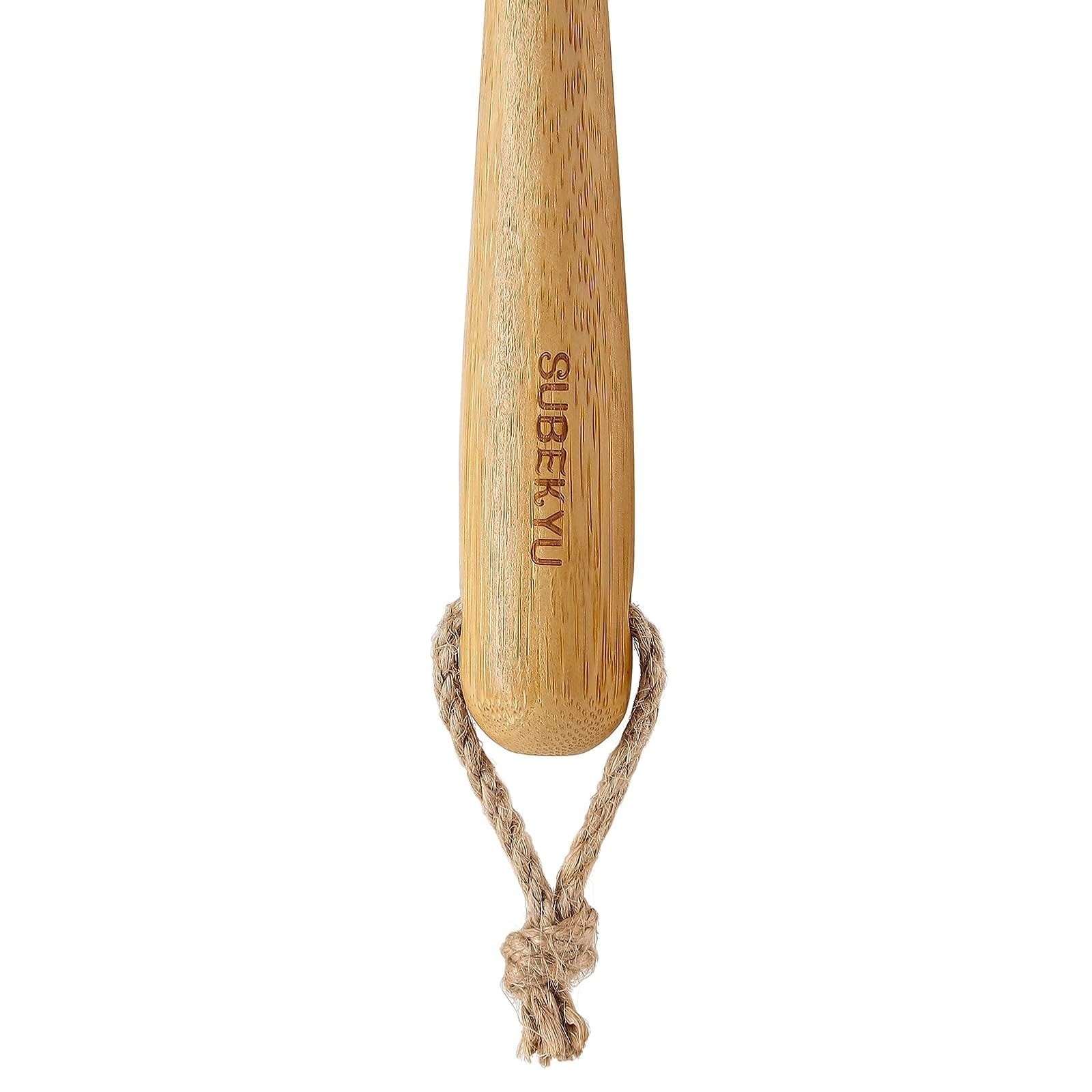 SUBEKYU Bamboo Dish Brush with Sisal Bristles – 2 Pack Kitchen Cleaner