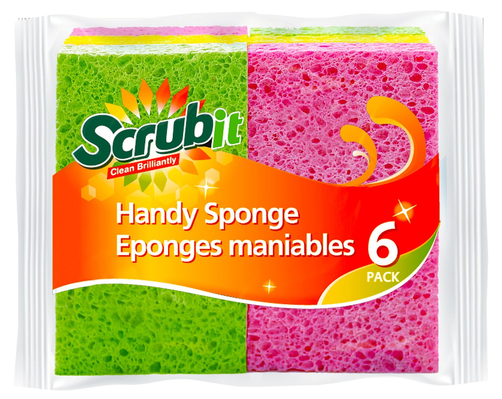 SCRUBIT Cellulose Scrub Sponge – Kitchen Cleaning Sponges for Dishes, Pans, P…