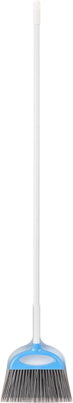 Innovative Blue and White Broom and Dustpan Set with Maximum Dust Pickup Power