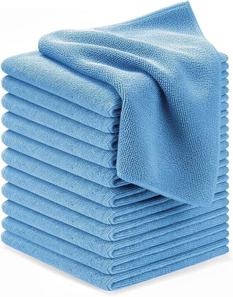 Microfiber Cleaning Cloths Value Pack of 12 – Size 12 x 12 Inches, Highly Abs…