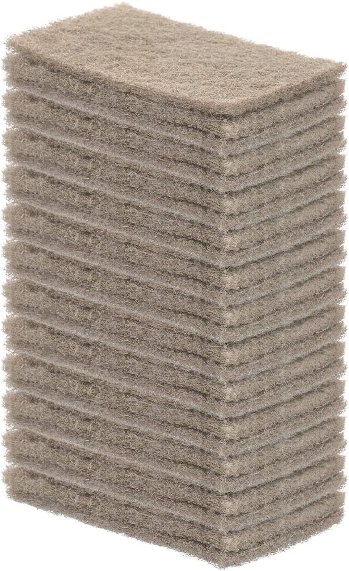 Superio Heavy Duty Natural Sisal Scouring Pads Non Scratch 36 Pack Scratch Free