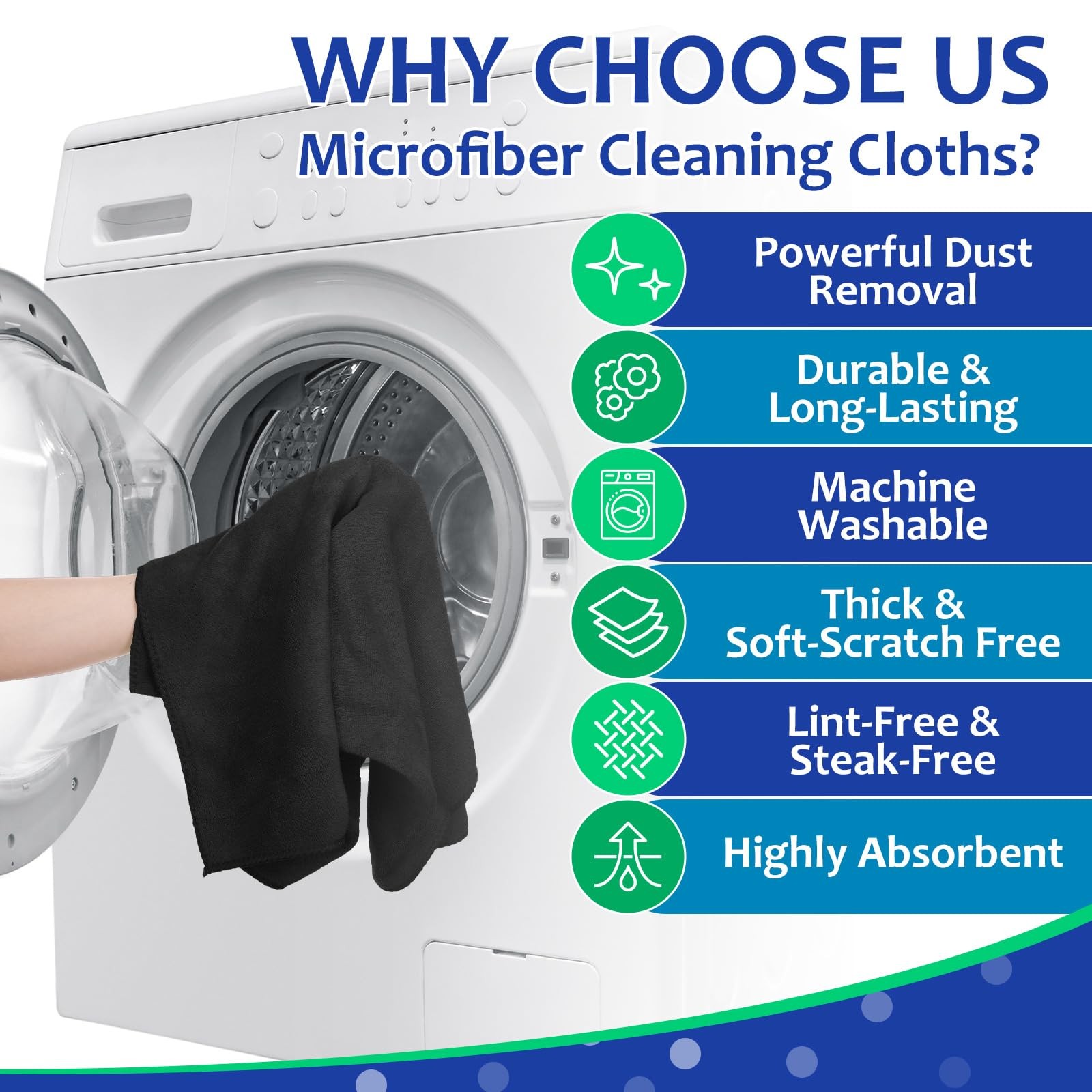 Newwiee 6 Pcs Extra Large Microfiber Cleaning Cloth 30″ x 20″ Washable Reusab…