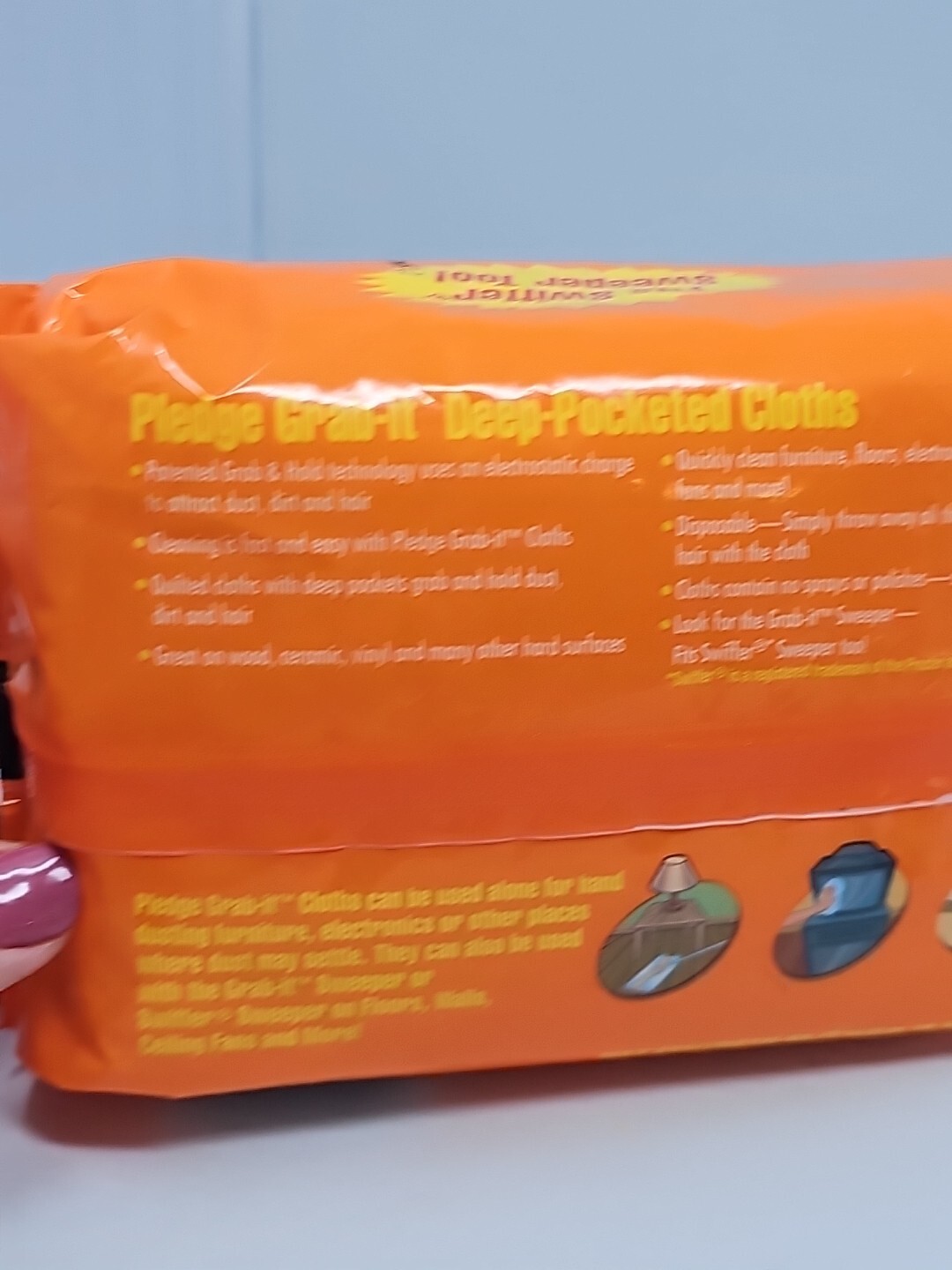 Pledge Grab It Refills Disposable 16 Dry Dusting Cloths READ Orange Citrus Scen5