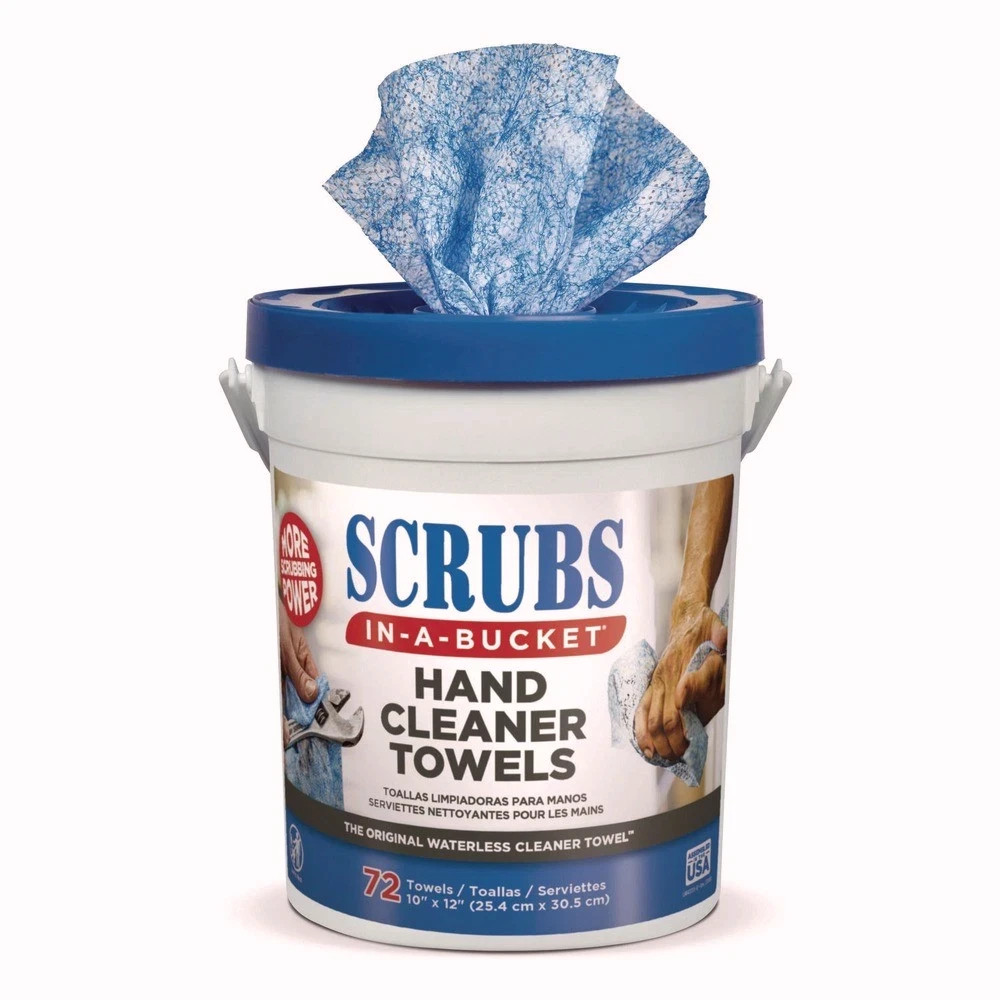 SCRUBS 42272CT In-A-Bucket 10 in. x 12 in. Hand Cleaner Towels (6/Carton) New