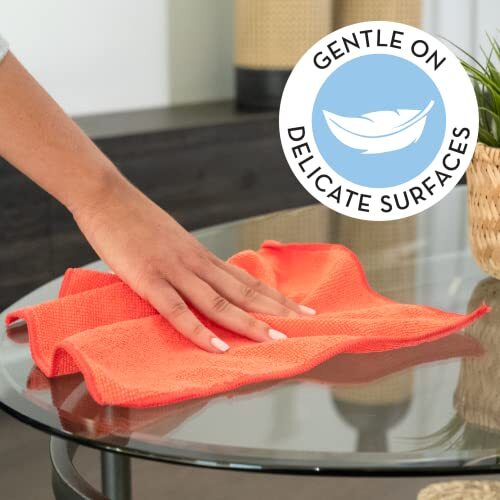 S&T INC. 50 Pack Microfiber Cleaning Cloth, Bulk Microfiber Towel for Home,