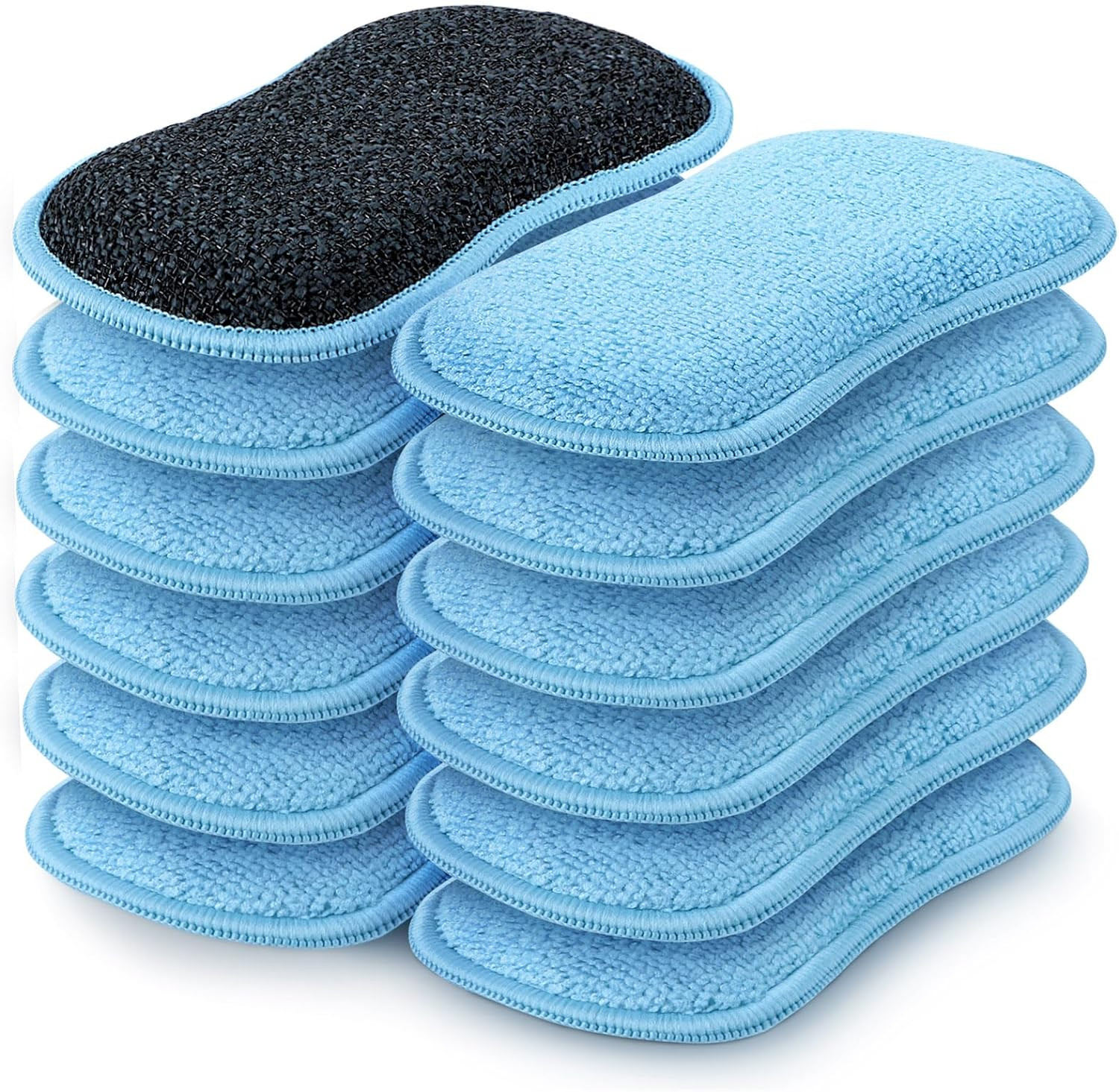 12 Pack Multi-Purpose Scrub Sponges Kitchen, Dish Sponge, Non-Scratch
