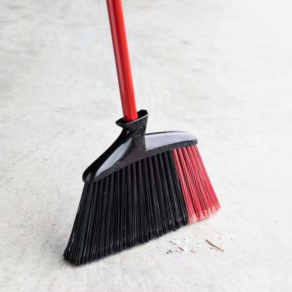 Libman Angle Broom 14 in Extra-Large Indoor Outdoor w/ Strong Thick Steel Handle