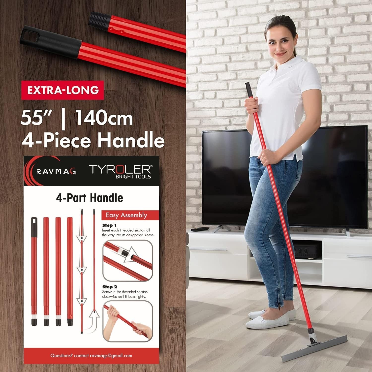 Heavy Duty Floor Squeegee for Concrete and Tile Floor – Silicone Squeegee Bro…
