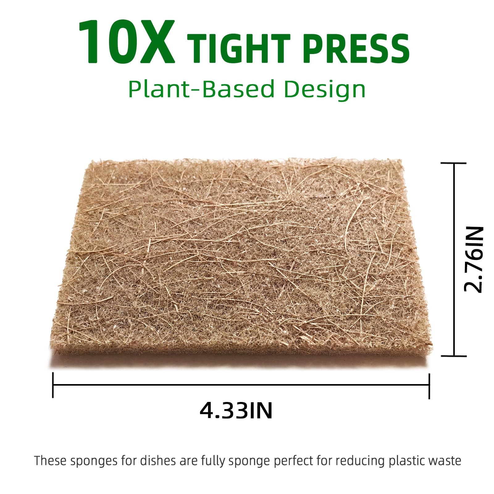 Natural Scouring Pads Dish Scrubber Non-Scratch Sisal Cleaning Pads Multipurpose