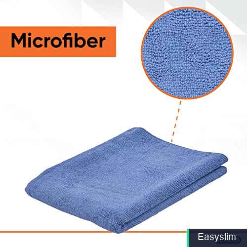 Microfiber Floor Cleaning Cloth 20×30 Inches Blue Squeegee Mop 8 Pack
