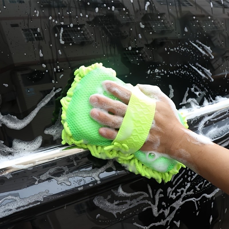 Chenille Car Wash Sponge – Easy-Grip for Vehicle Cleaning & Detailing