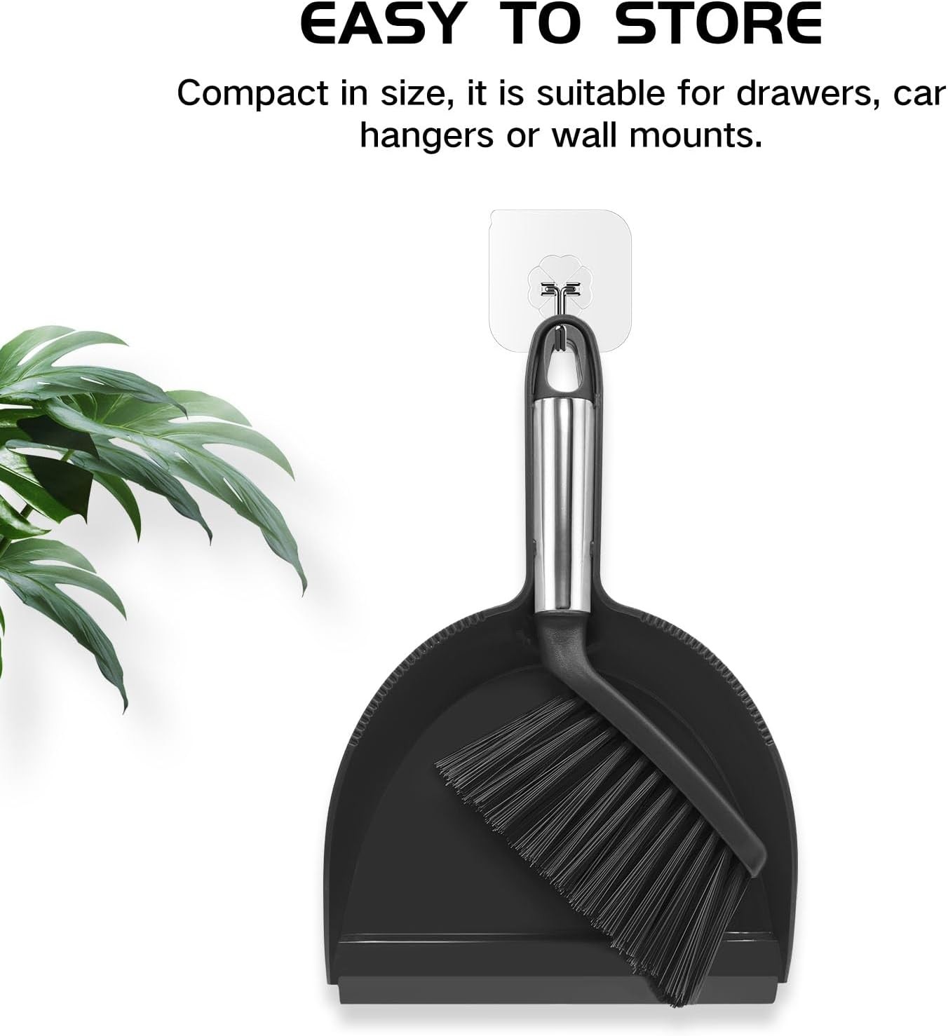 Mini Broom and Dustpan Set, Small Dust Pan and Brush Set with Handle Dustpan