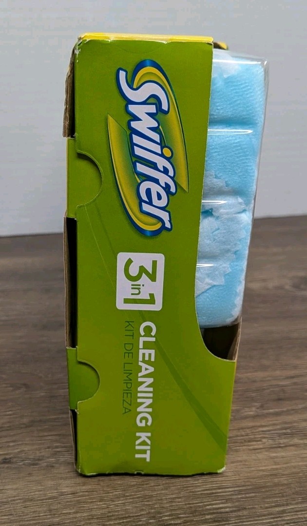 Swiffer Sweeper Duster Starter Kit 3 in 1 Sweeper 6 Dry 4 Wet Mop Dust Brand New