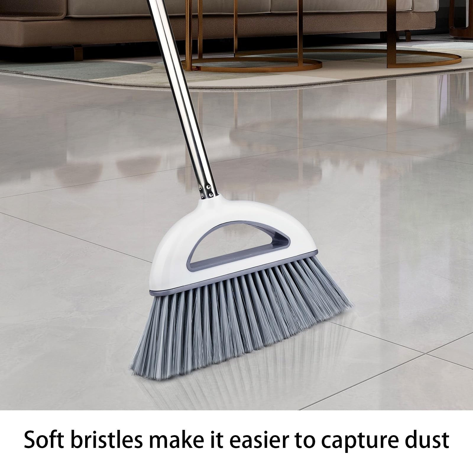 Angle Brooms for Sweeping Indoor – Broom Hardwood Off White