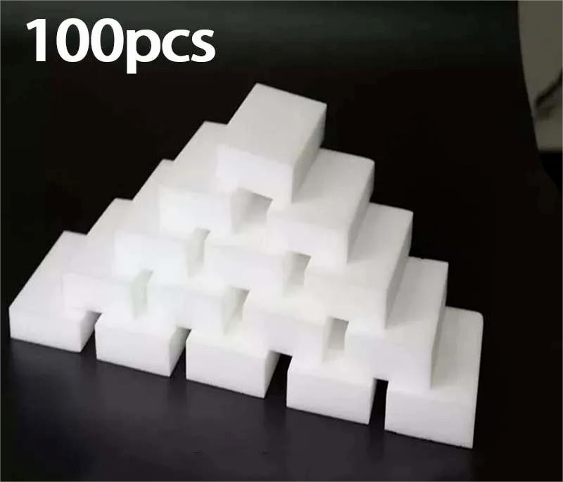 100PCS Magic Sponge Eraser Melamine Sponges Thick Cleaning Foam Home & Kitchen