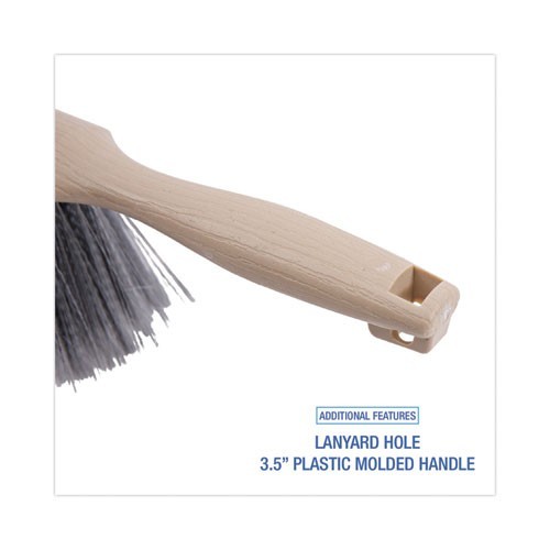 Boardwalk Counter Brush 4.5″, Gray Flagged Bristles, 3.5″ Tan Plastic Handle