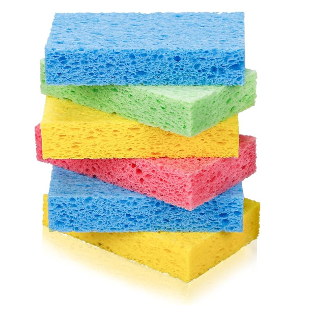 Cellulose Sponges Heavy Duty Scrub Kitchen Dish Non-Scratch Scrubber Clean Wash