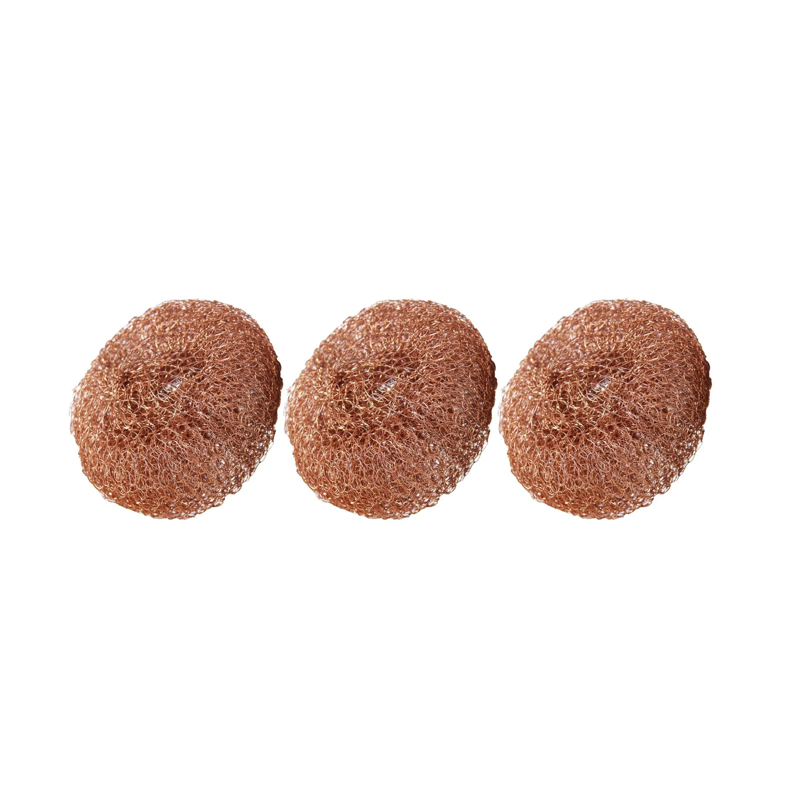 Copper Coated Scouring Pads, 3 Count