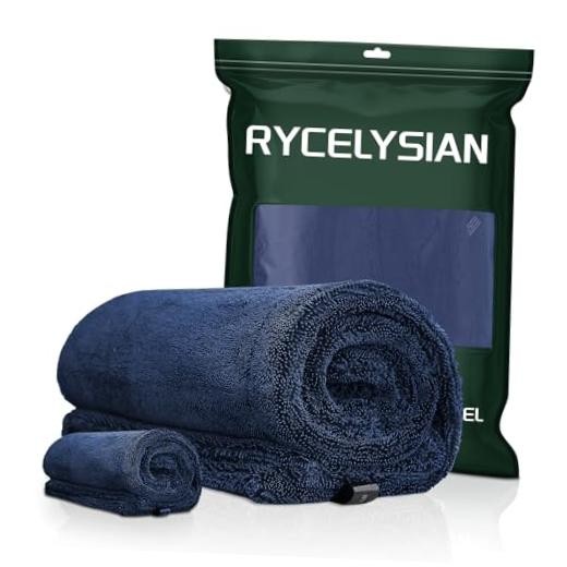 2-Pack 24″ x 36″ 11.8″ x 11.8″ Twisted-Loop Car Drying Towel 1500GSM