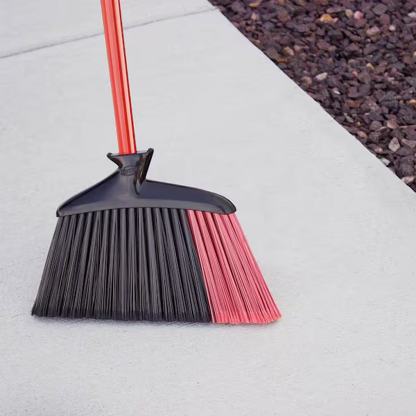Libman Angle Broom 14 in Extra-Large Indoor Outdoor w/ Strong Thick Steel Handle