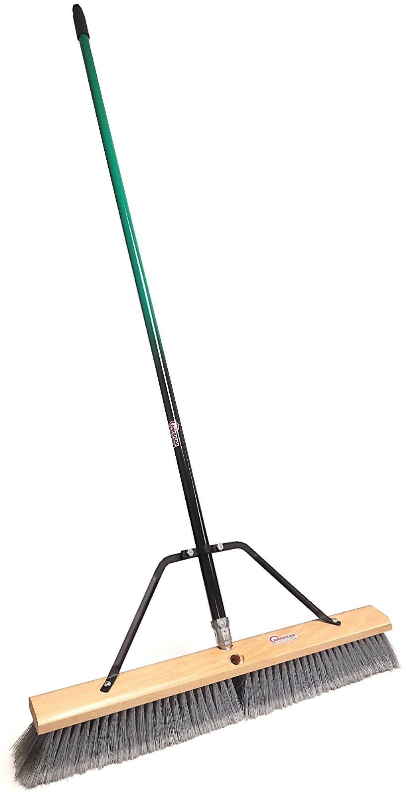 24″ Multi-Surface Push Broom with Two Color Handle