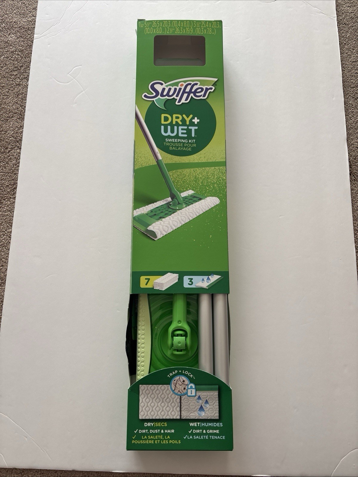 Swiffer Sweep + Mop,Broom & Mop Alternative,Dry & Wet Floor Cleaner,Fresh Scent
