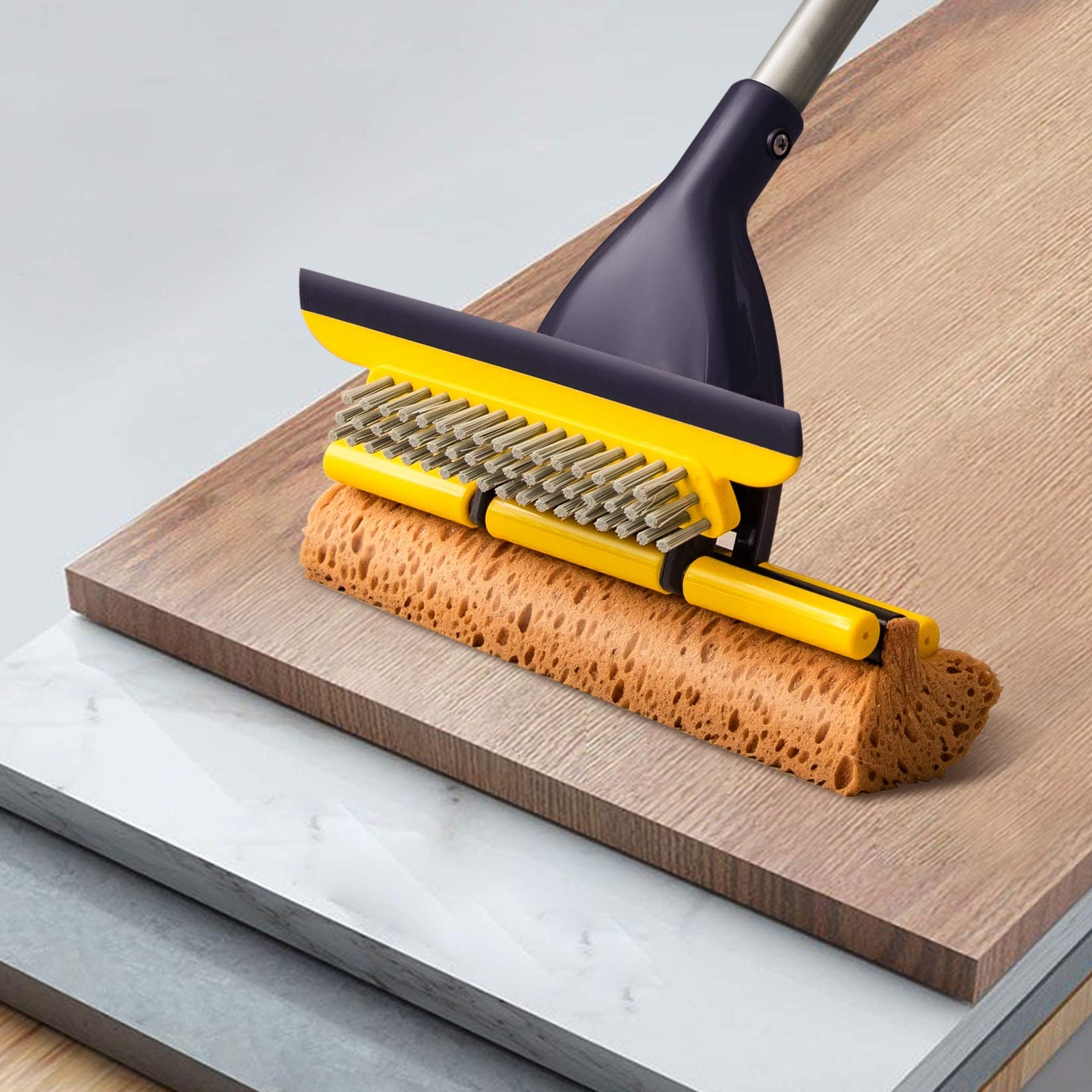 Yocada Sponge Mop Home Commercial Use Tile Floor Bathroom Garage Cleaning Total