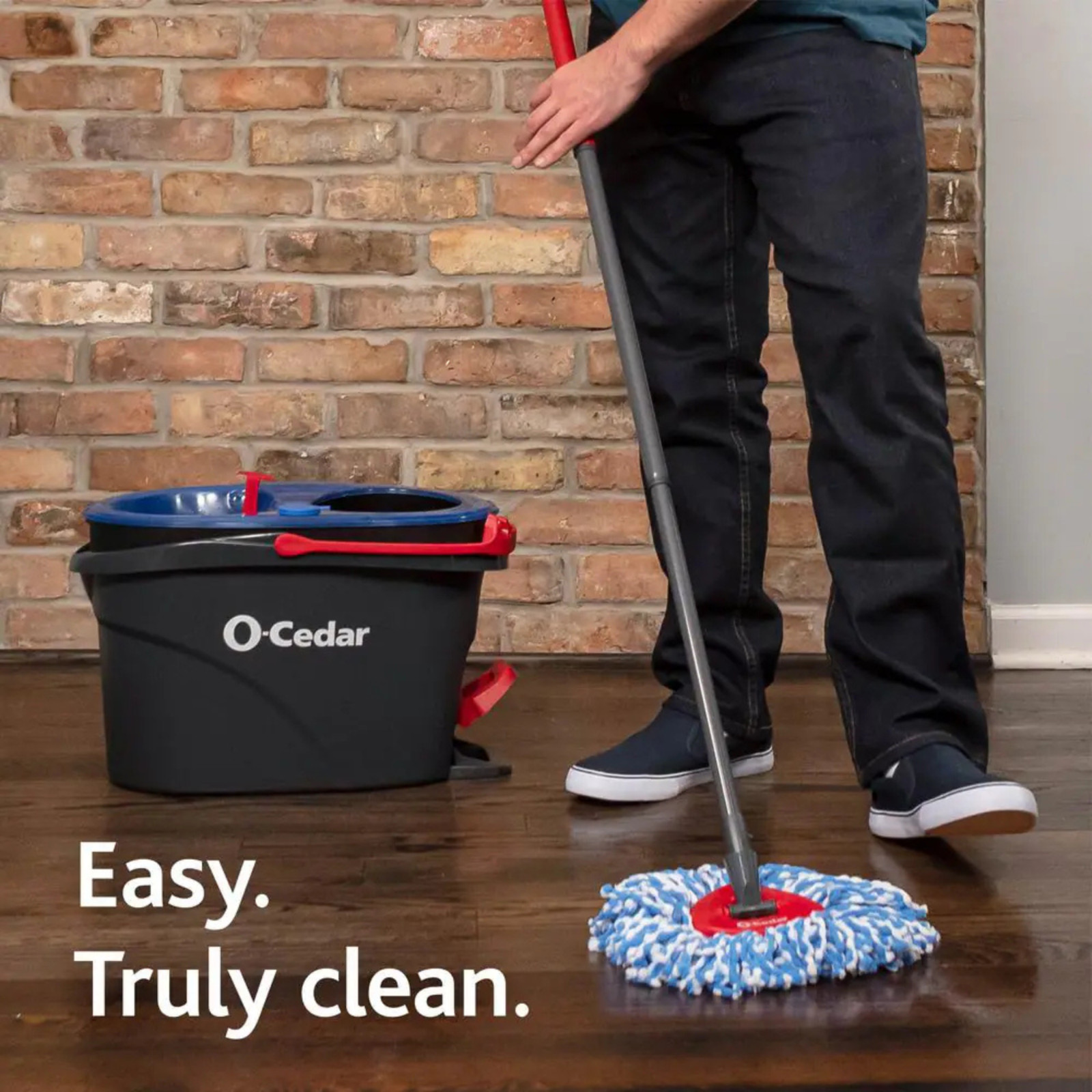 O-Cedar RinseClean Spin Mop & Bucket System Clean with Clean Water, Freeship