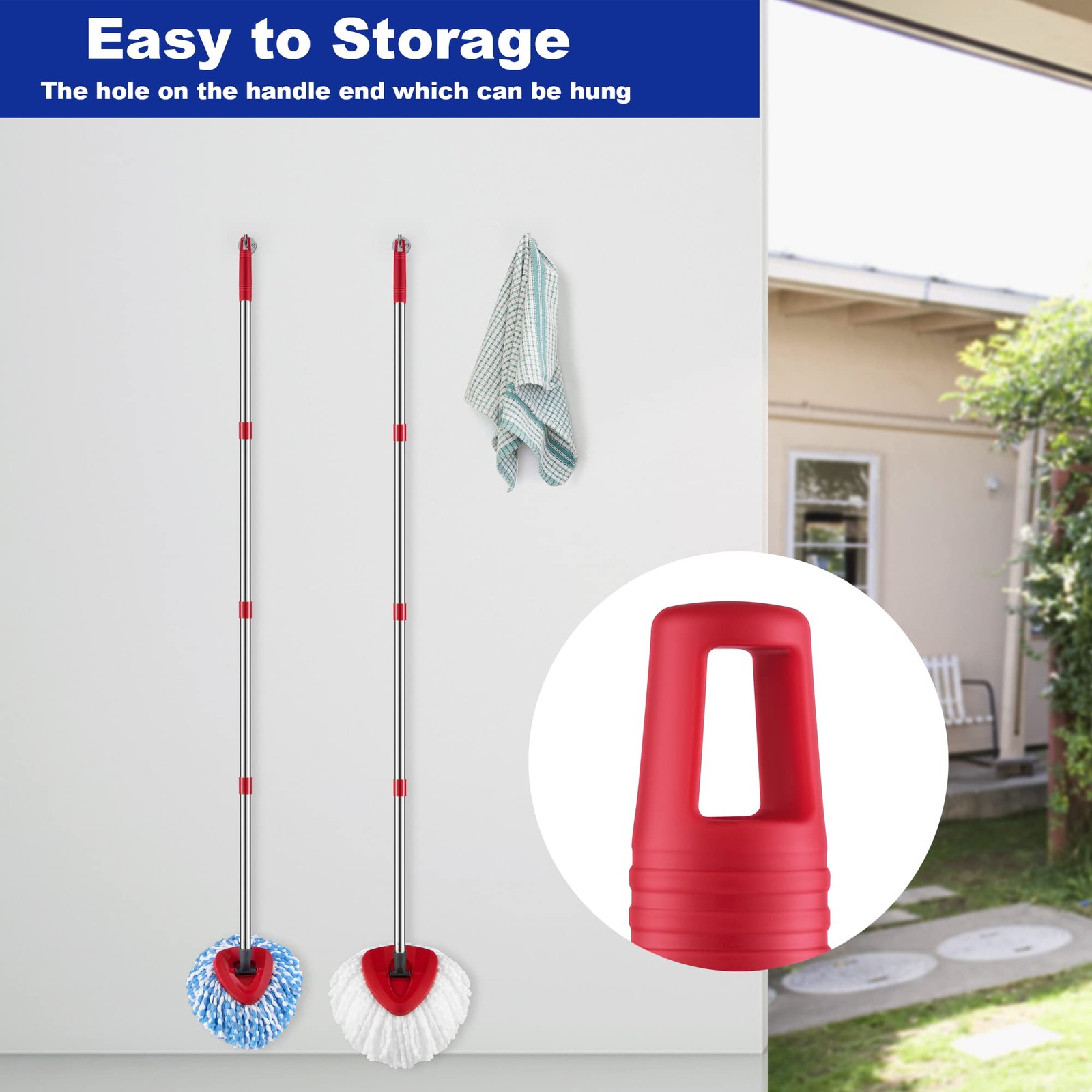 Spin Mop Replacement Handle Compatible with O Cedar Red – Germany Screw