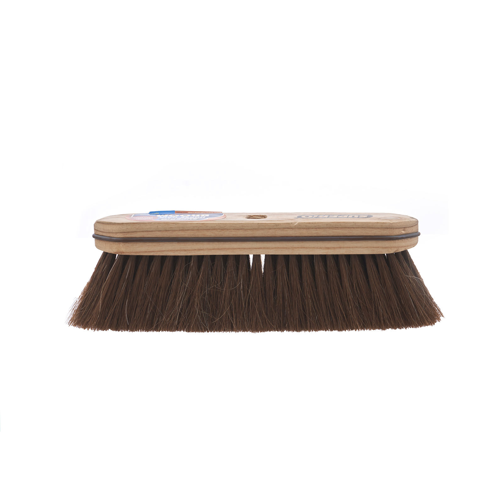 Superio Kitchen and Home Horsehair Broom With Wood Handle, Fine Premium Bristles