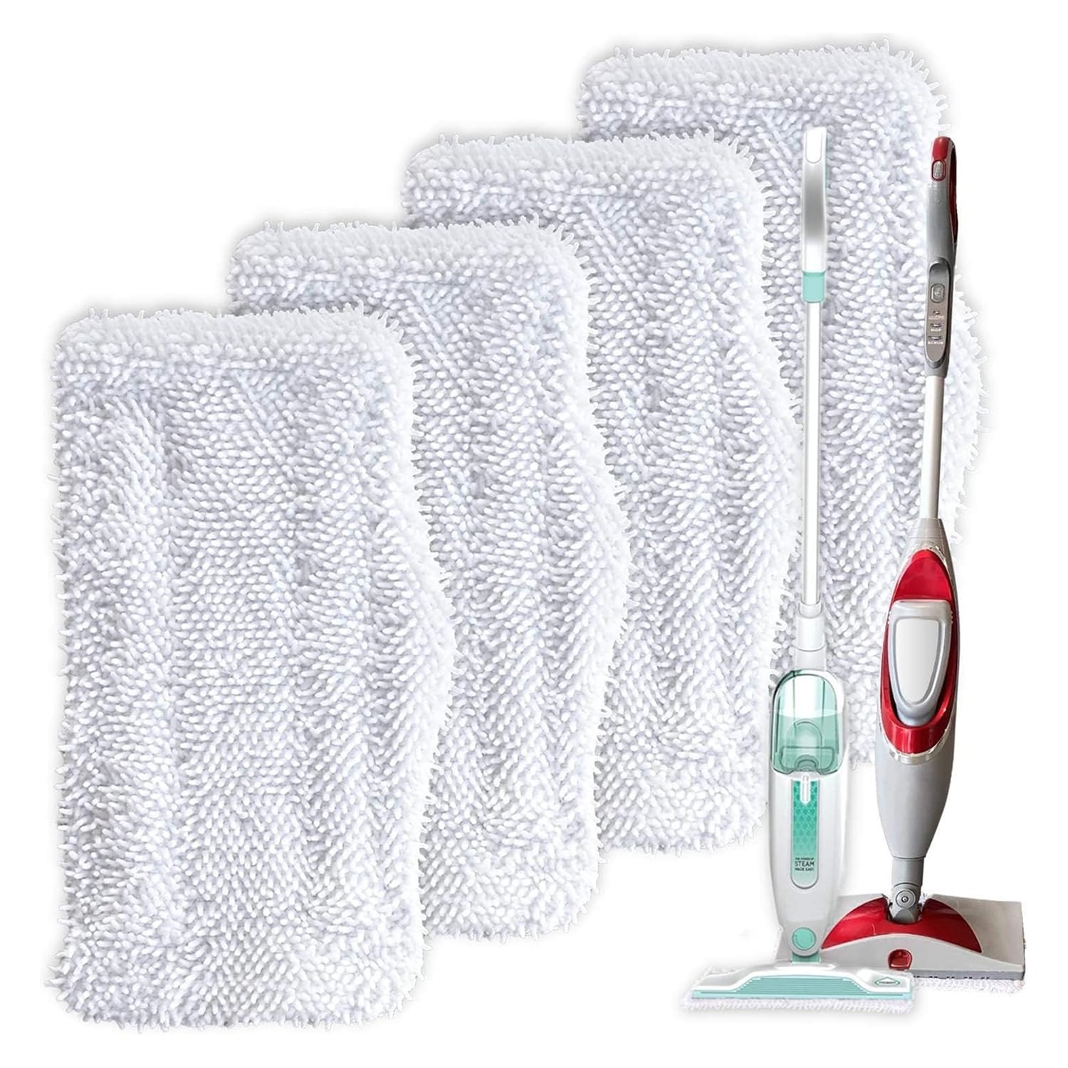 4-Pack Mop Pads for Shark Steam Mop SK Series & S Series – Shark Steam Replac…