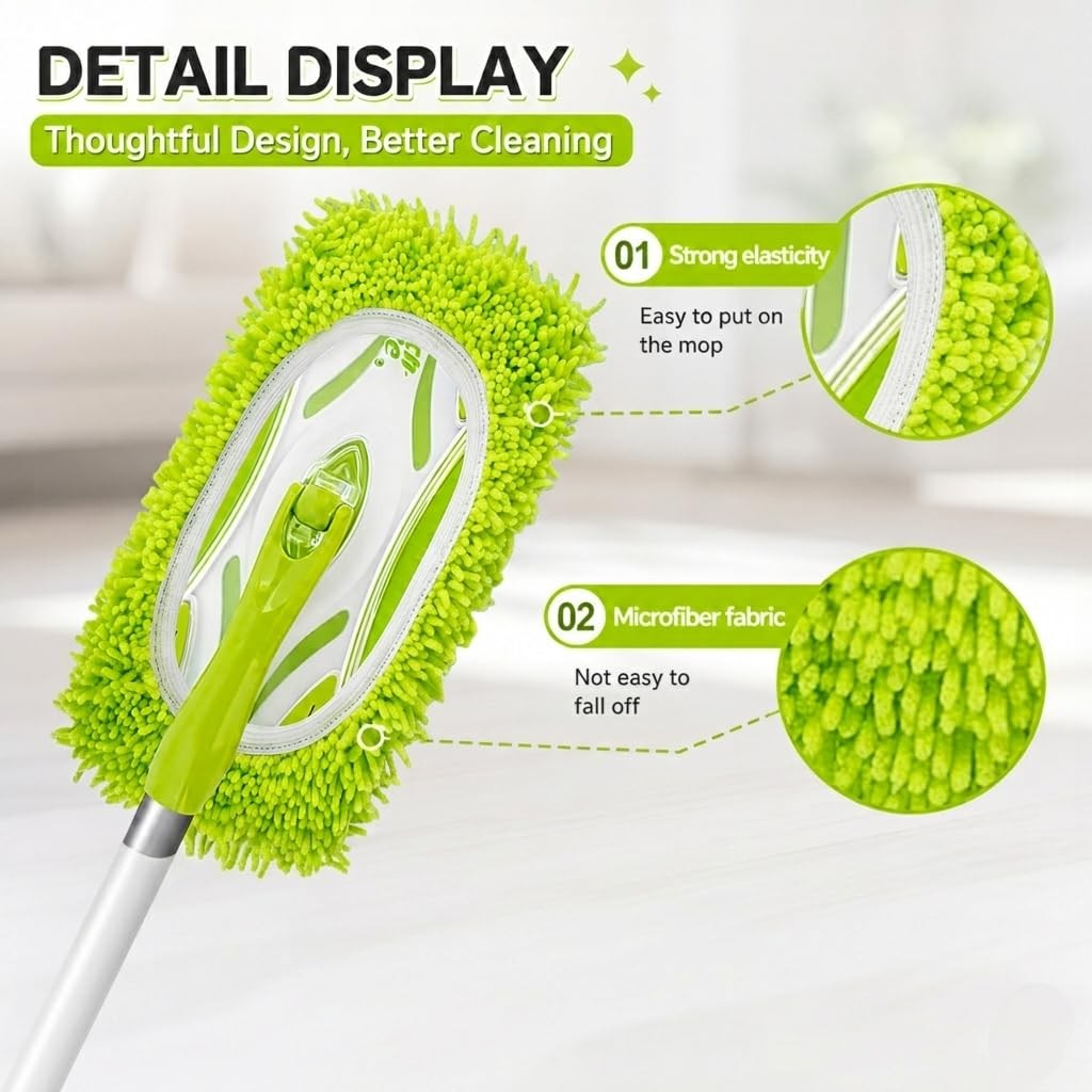 Reusable Microfiber Mop Pads 3 Pack,Compatible with Swiffer Sweeper Mop, Repl…