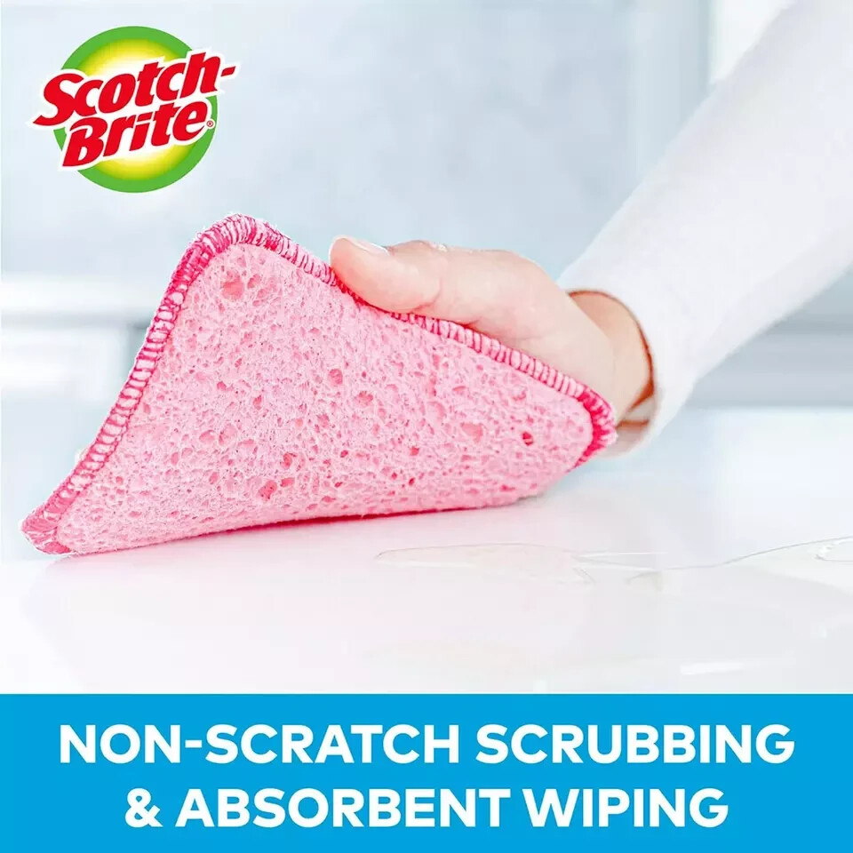 Scotch-Brite Dobie Scrub & Wipe Cloths, Sponge Cloths for Cleaning Kitchen, Bath