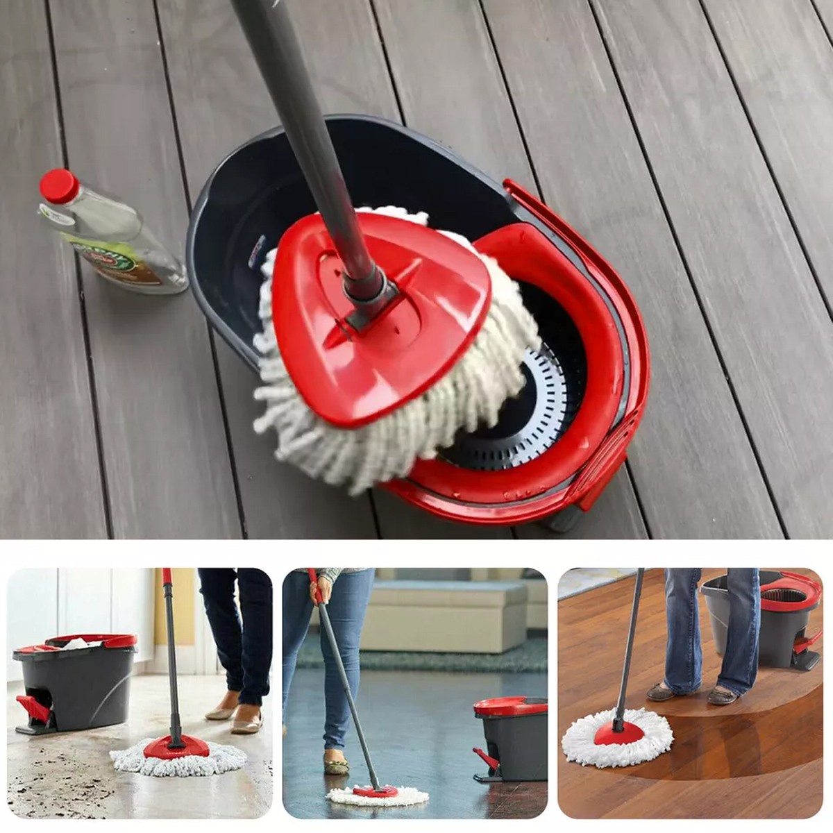 Replacement Microfiber Mop HEAD For O-Cedar Spin Mop Easy Clean Wring Refill kit