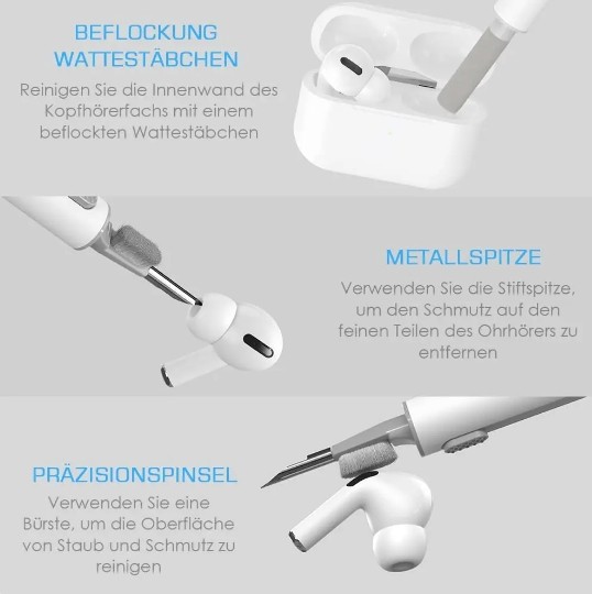 Cleaning Pen For Airpods Pro 1 2 Earphones Cleaner Kit Soft Brush Case Earbuds
