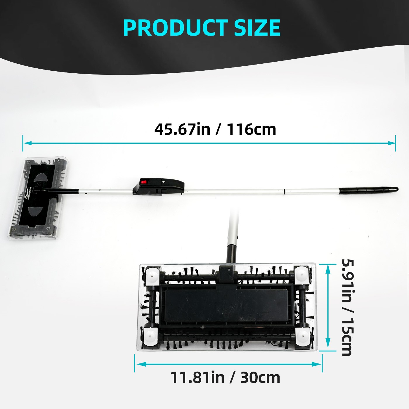 Floor Sweeper Cordless Electric Rechargeable Floor&Carpet Vacuum Cleaner Handle