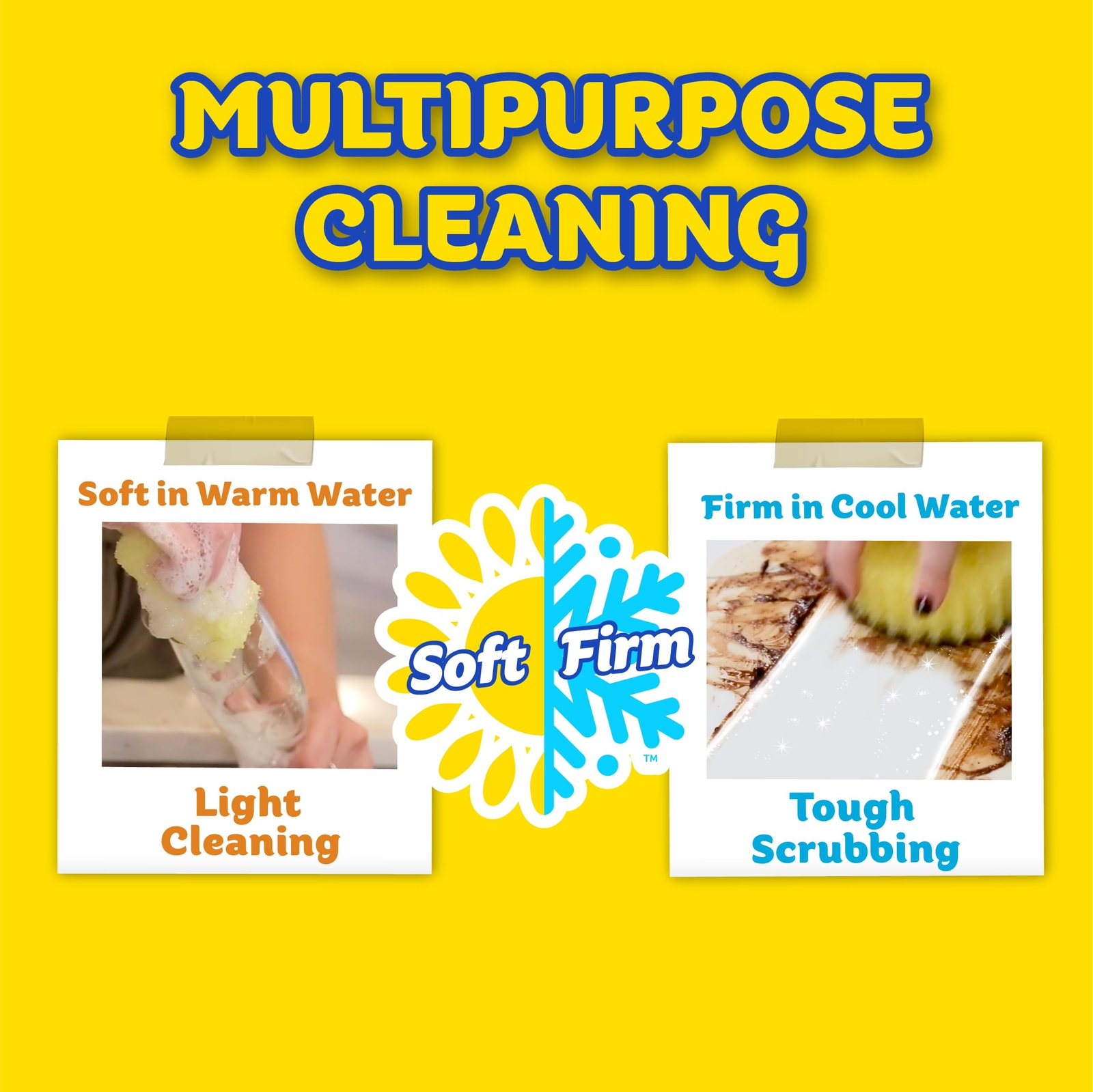 3 Count Scrub Daddy Mommy Cleaning Sponge Kit with Cif Cream Multi Surface Cl…