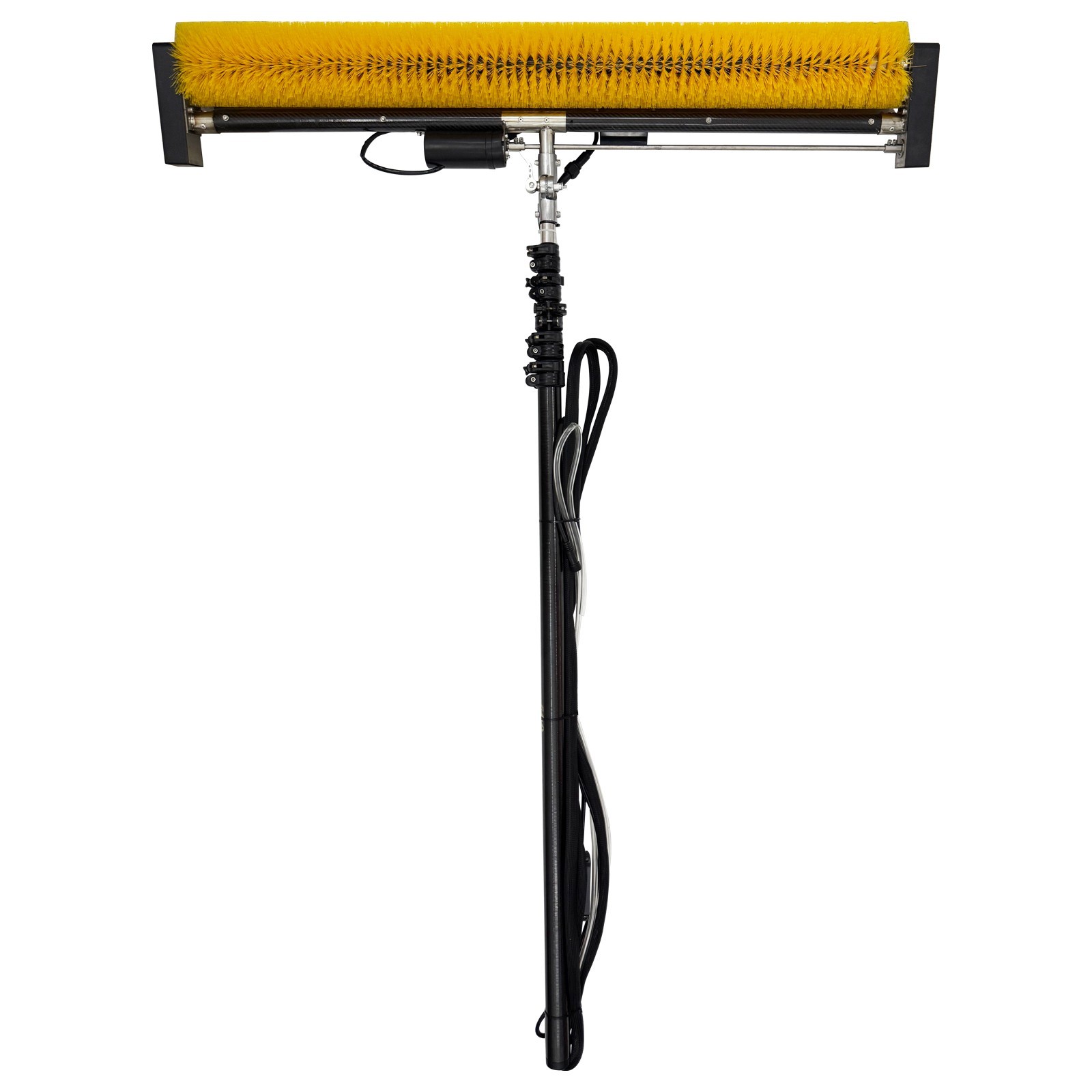 Solar Panel Cleaning Brush Solar Panel Cleaner Roller Brush W/11.5ft Pole 110V