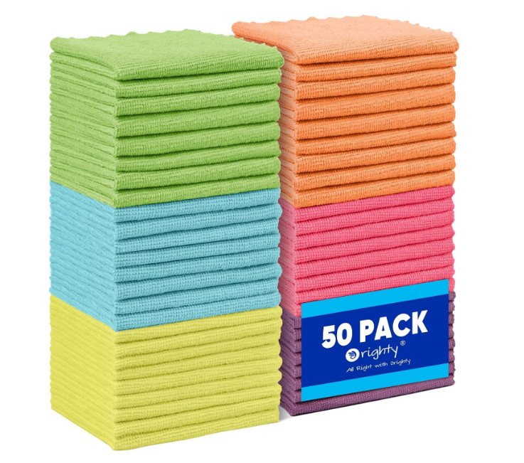 Microfiber Cleaning Cloth Towel Rag Car Polishing No Scratch Detailing Set of 50