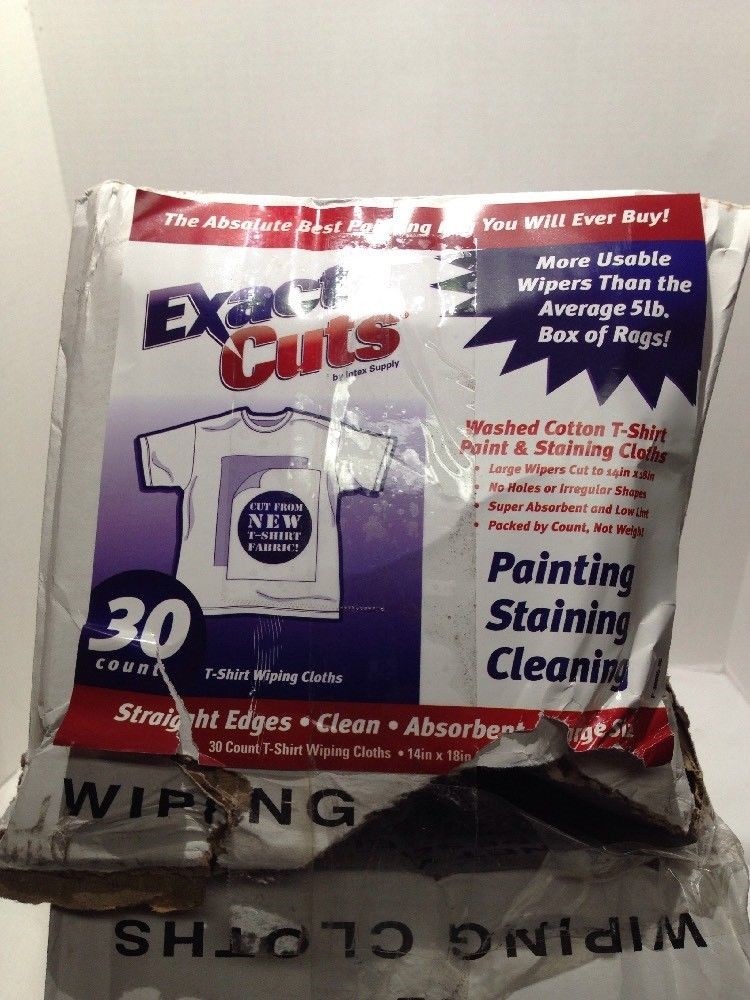 Intex Supply #W-30005 30CT 14×16 T-Shirt Rags by Intex Supply Co-LOT OF 4 CASES