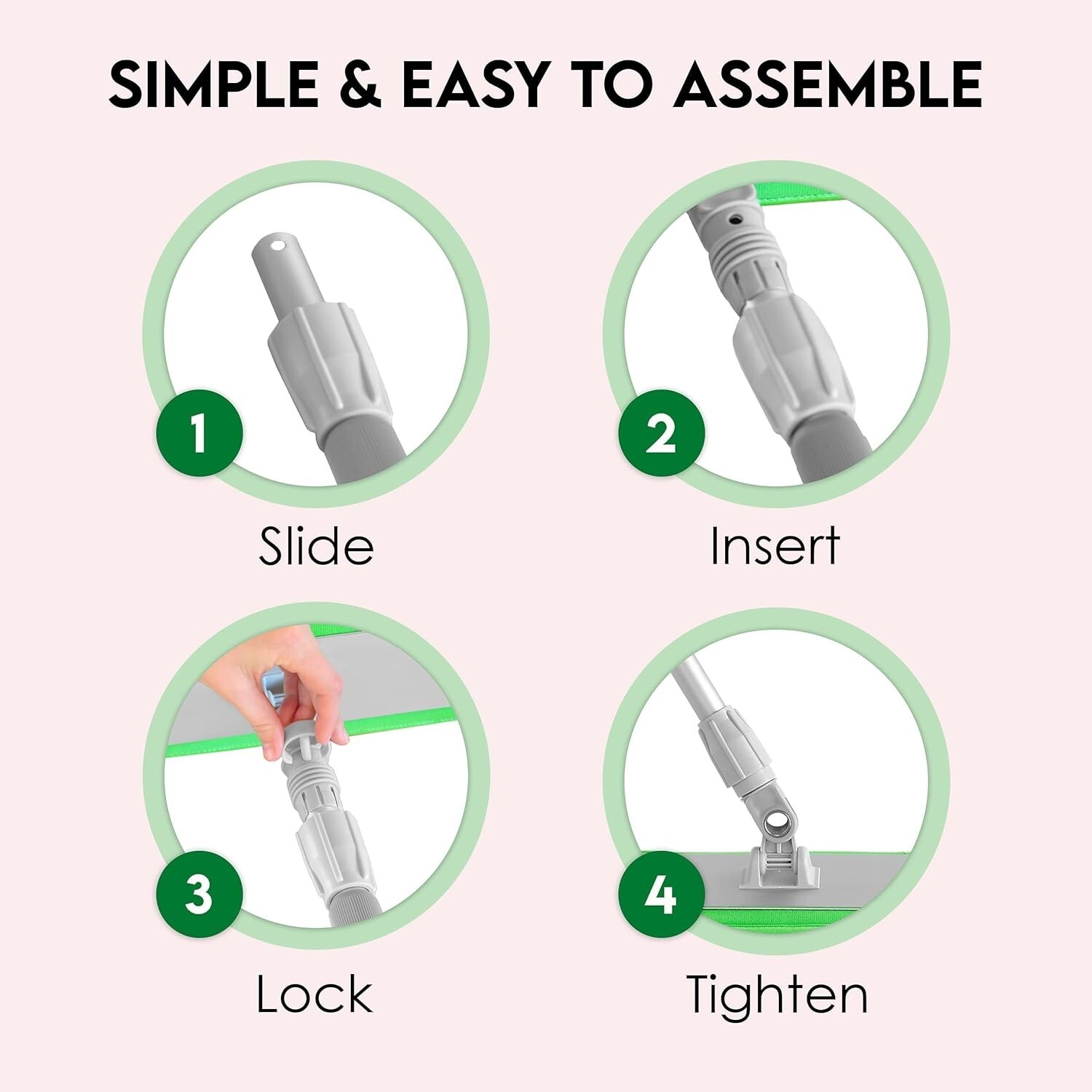 Turbo Mop Microfiber Mop for Floor cleaning- Tile & Wood Floor 4 Reusable Pads