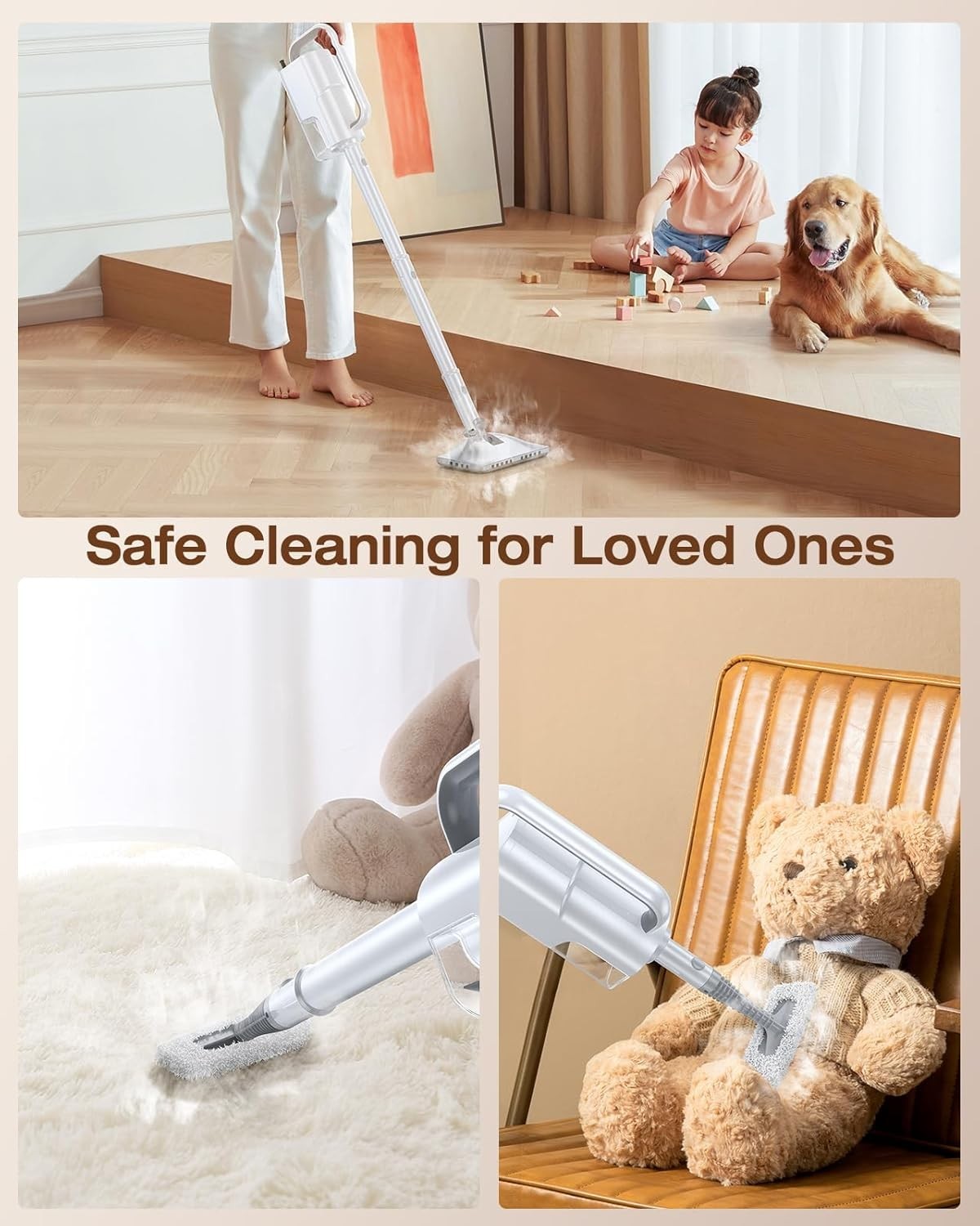 Ultimate 10-in-1 Steam Mop – 248°F Steam, 2 Levels, Quick Heat-Up, Multi-Surface