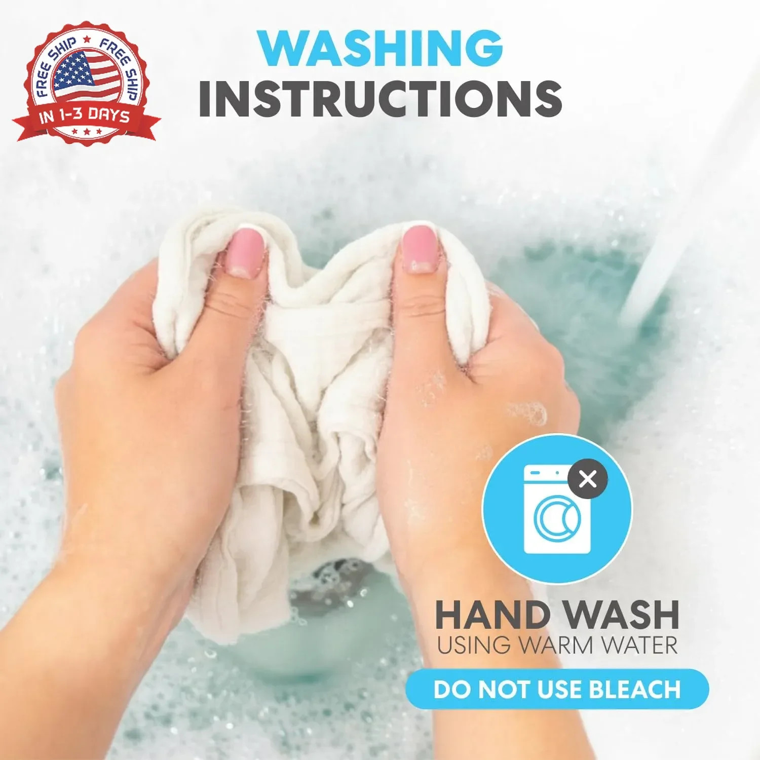 Simpli-Magic Cotton Shop Towels 14″x12″ (145 Pack) – Reusable Cleaning Shop Rags