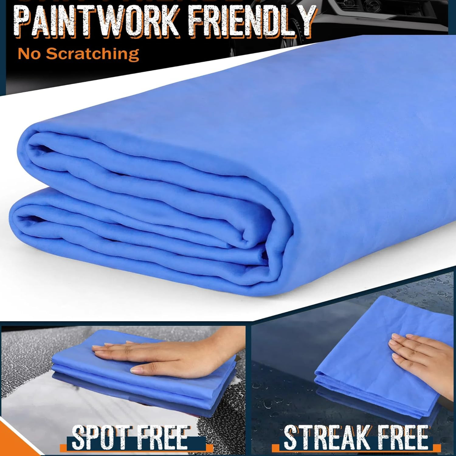 Premium Shammy Towel for Car, Super Absorbent 2 Pack 26″”X17″” Car Drying