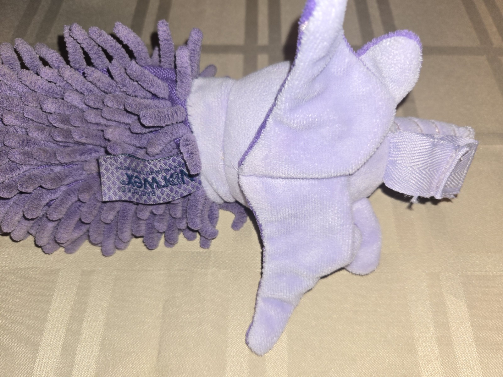 Norwex Pet to Dry Purple Unicorn Chenile Microfiber Hand Towel w/Hanging Loop