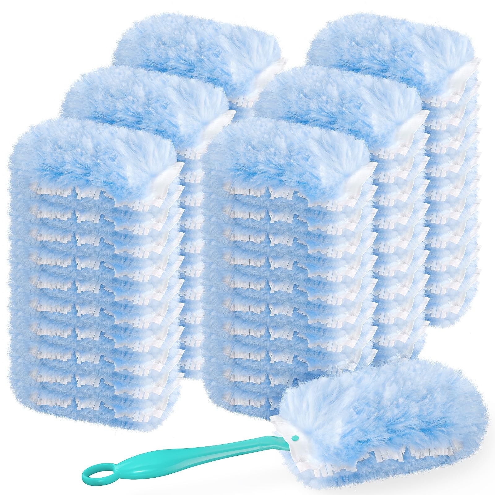 60 Count 360 Dusters Refills 4.5 inches x 8 inches, 60 + 2 Handle