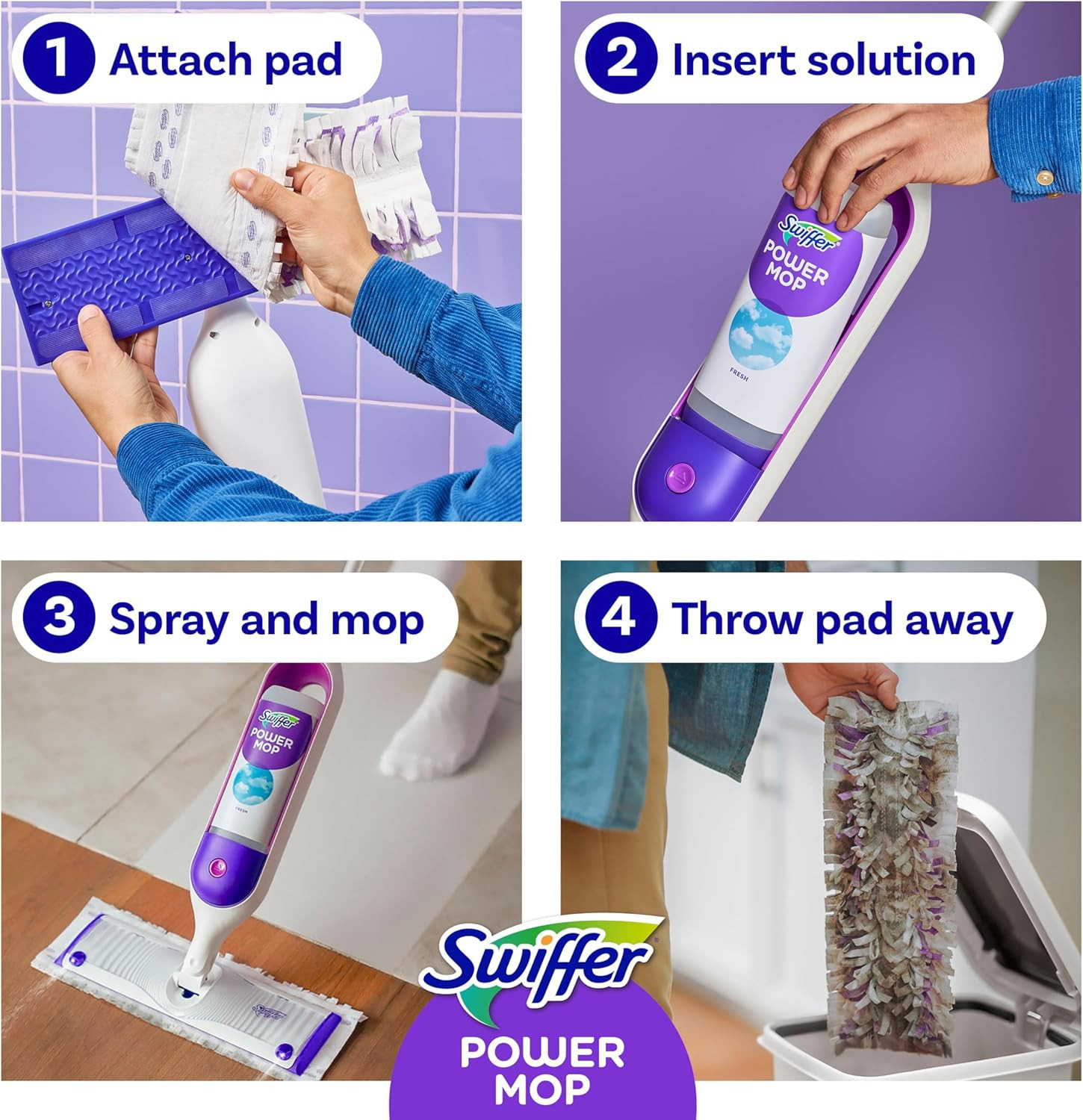 Multi-Surface Mop Kit for Floor Cleaning, Fresh Scent, Mopping Kit – Powermop