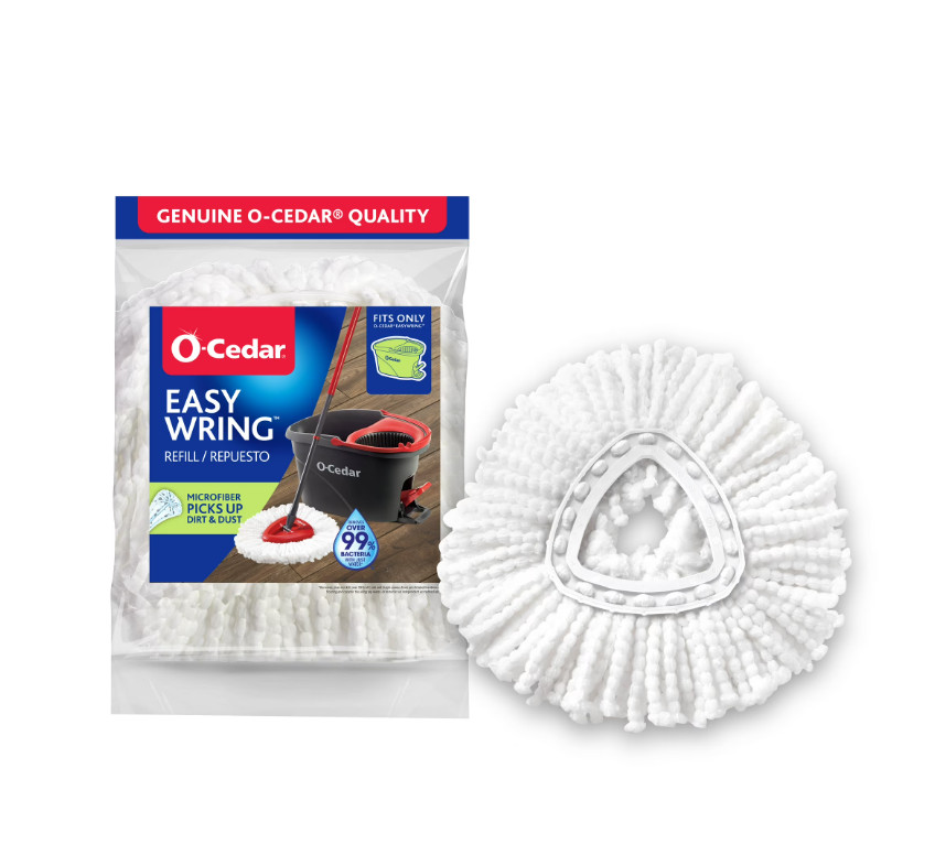 (4 pack) O-Cedar EasyWring Machine Washable Microfiber Spin Mop Head Replacement