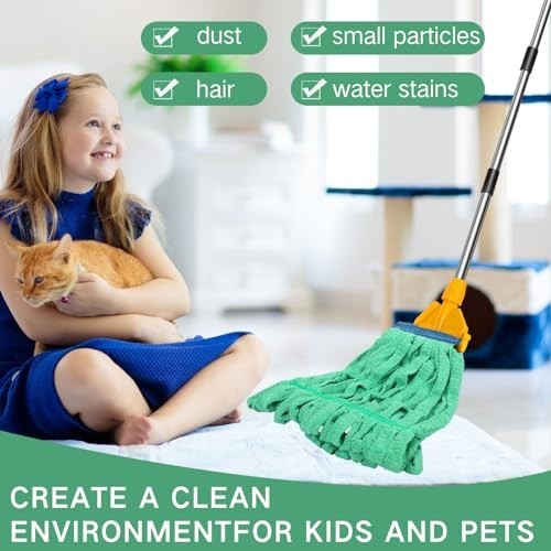 Microfiber Mop Heads 10 Pack 18 oz Commercial Wet Mop Refill Looped End for